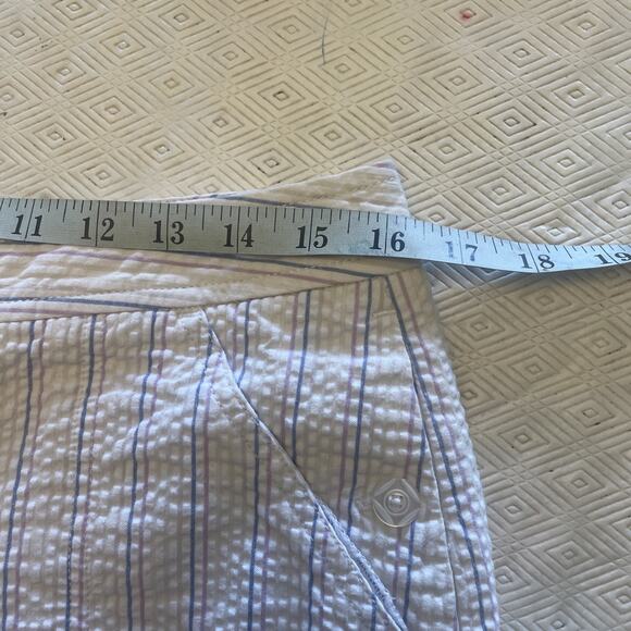 Skort Pickleball Tennis Golf Dockers Size 4 Seersucker 6 Pockets White Red Blue - Picture 7 of 13